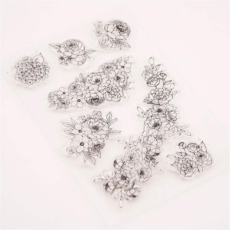 arriettycraft DIY Beautiful Flowers Leaves Clear Stamps for Card Making and Journaling, Floral Transparent Silicone Stamps for Albums Journals Scrapbooking Paper Crafts Decoration-A1510 - Image 3